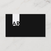 Monogram Black White Modern Visitekaartje (Achterkant)