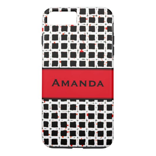 Monogram Black White Trendy Elegant Pattern Case-Mate iPhone Case (Achterkant)