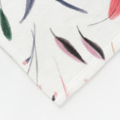 Monogram bladeren patroon fleece deken (Hoek)