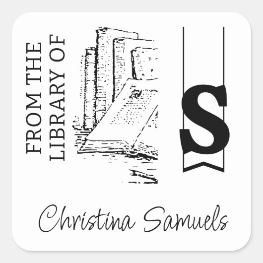 Monogram Bladplaat Sticker (Voorkant)