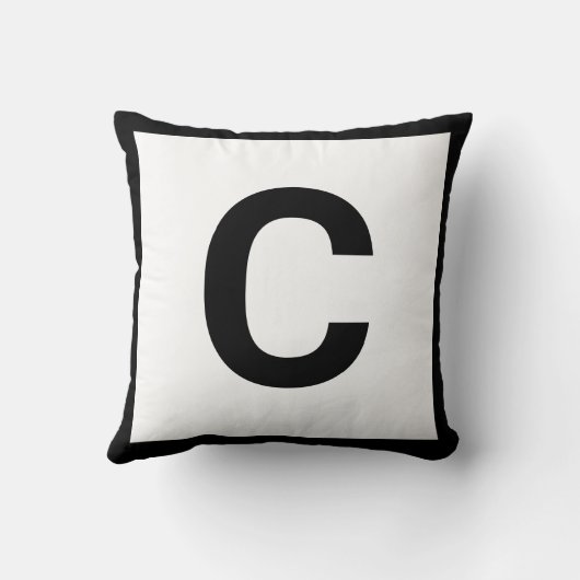 MONOGRAM BLANC NOIR DOUBLESIDED Coussin de coussin (Verso)