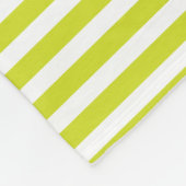 Monogram Blanket Lime Green Stripes en Navy Blue Fleece Deken (Hoek)
