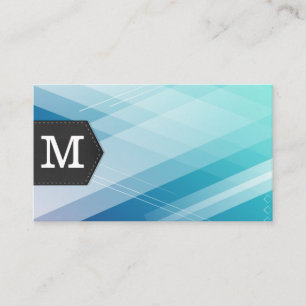 Monogram Blau Abstracte Achtergrond Visitekaartje