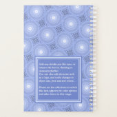 Monogram blauw cirkelpatroon planner (Achterkant)