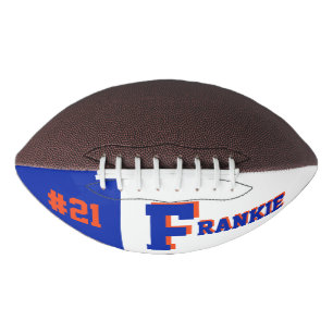 Monogram blauw en Oranje American Football