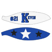 Monogram Blauw en Wit Basketbal (Panelen)