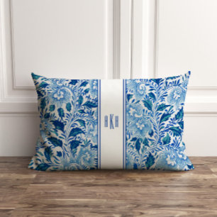 Monogram Blauw en Wit Chinoiserie Kussen