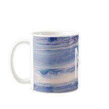 Monogram blauw en wit