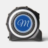 Monogram Blauw en Wit Rolmaat (Voorkant)