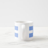 Monogram Blauw en Witte Striped Espresso Kop (Achterkant)