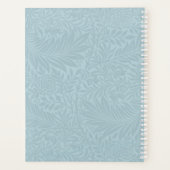 Monogram  blauw Larkspur-ventilatorpatroon Planner (Achterkant)
