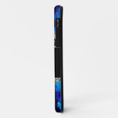 Monogram blauw Roos en diamanten zwemmen Case-Mate iPhone Case (Achterkant/links)