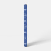 Monogram blauw wielpatroon samsung galaxy hoesje (Linkerkant)
