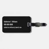 Monogram | Blauwe dinosauriërs Bagagelabel (Achterkant horizontaal)