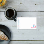 Monogram blauwe koraal letter L noten Post-it® Notes