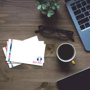 Monogram blauwe koraal letter O noten Post-it® Notes