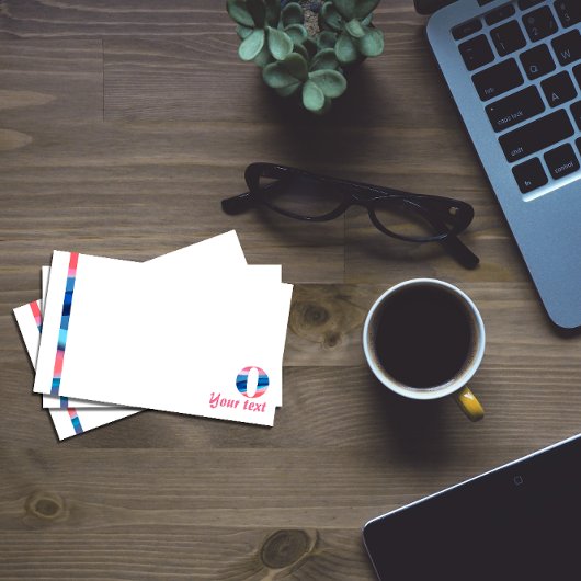 Monogram blauwe koraal letter O noten Post-it® Notes