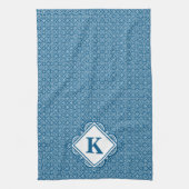 Monogram Blauwe Mandala Theedoek (Verticaal)
