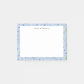 Monogram Blauwe Paarse  Wildflower Bloemen Post-it® Notes (Voorkant)