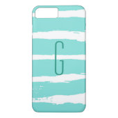 Monogram Blauwe verfstrepen Case-Mate iPhone Case (Achterkant)