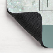 Monogram Blauwgroen Groen Marmer Glitter Monogram Muismat (Hoek)