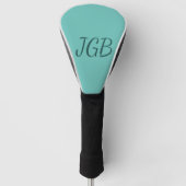 Monogram Blauwgroen of kies uw kleur Golfheadcover (Voorkant)