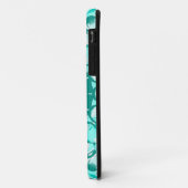 Monogram Blauwgroen Witte Loopy Kaleidoscope iPhon Case-Mate iPhone Case (Achterkant/links)