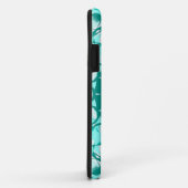 Monogram Blauwgroen Witte Loopy Kaleidoscope iPhon Case-Mate iPhone Case (Achterkant/rechts)