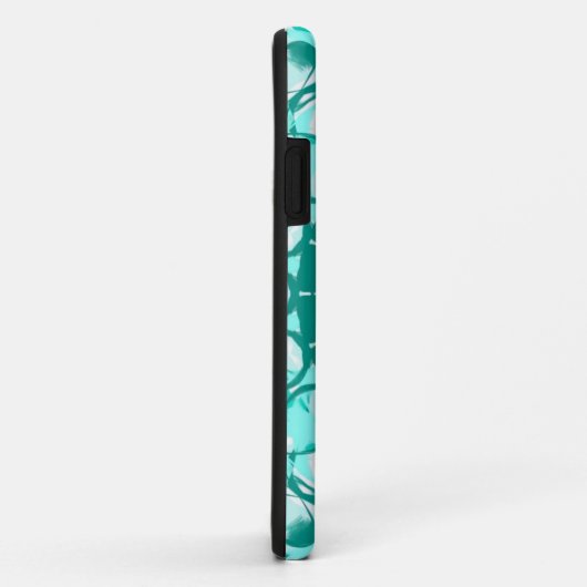 Monogram Blauwgroen Witte Loopy Kaleidoscope iPhon Case-Mate iPhone Case (Achterkant/rechts)