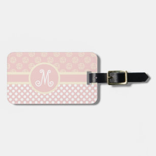 Monogram Bleek Roze en Zacht Geel Bagagelabel