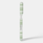 Monogram bleke groene strepen Case-Mate iPhone case (Achterkant / Rechts)