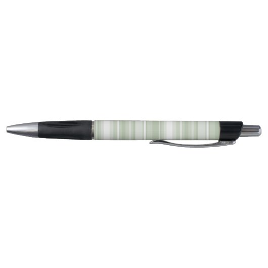 Monogram bleke groene strepen pen (Bodem)