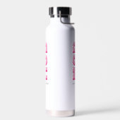 Monogram Block Shadow Initialen Custom Text Pink Waterfles (Links)