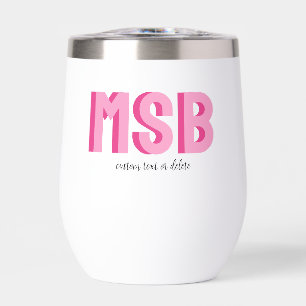 Monogram Block Shadow Initialen Roze Aangepaste te