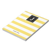 Monogram Blocnote Gele Stripes, zwart (Gedraaid)