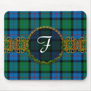 Monogram bloem van Schotse Tartans Muismat