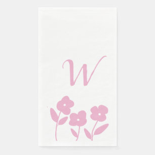 Monogram bloemen bloem servet