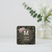 Monogram Bloemen | Bloemist Vierkante Visitekaartje (Staand voorkant)