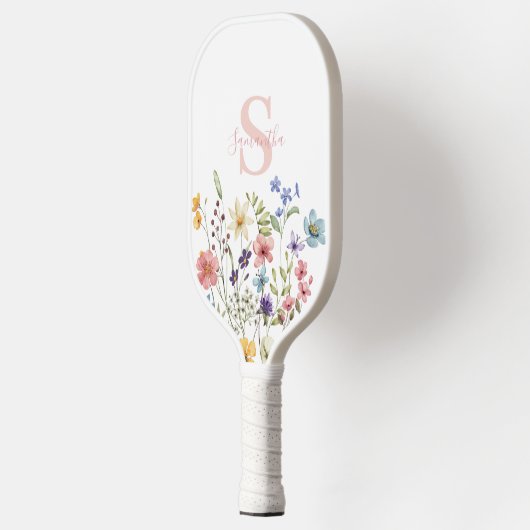 Monogram Bloemen Botanische Pickleball Paddle (Links)