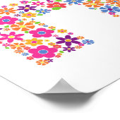 Monogram bloemen letter H Poster (Hoek)