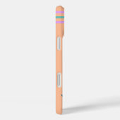 MONOGRAM BLOEMEN op perzik Case-Mate iPhone Case (Achterkant / Rechts)