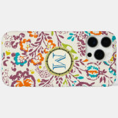 Monogram  bloemenpatroon iphone Case-Mate iPhone case (Achterkant (horizontaal))