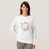 Monogram bloementuin t-shirt (Voorkant volledig)