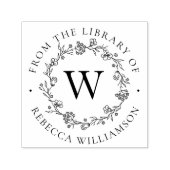 Monogram & Bloemkrans uit de Bibliotheek van het B Zelfinktende Stempel (Design)