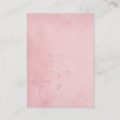 Monogram Bloemroze Gray Calligrafie Visitekaartje (Achterkant)
