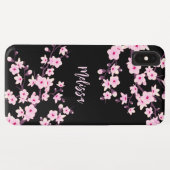  monogram bloesems Floral Cherry Case-Mate iPhone Case (Achterkant (horizontaal))