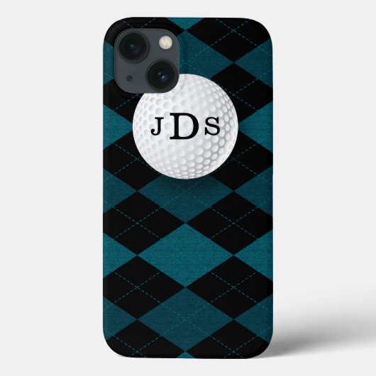 Monogram Blue Argyle, Golf Ball iPad Mini Case (Achterkant)