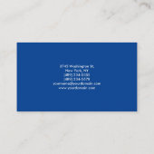 Monogram Blue Carte de visite tendance (Dos)