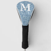 Monogram Blue Glitter Golfheadcover (Voorkant)