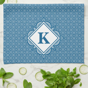 Monogram Blue Mandala Theedoek